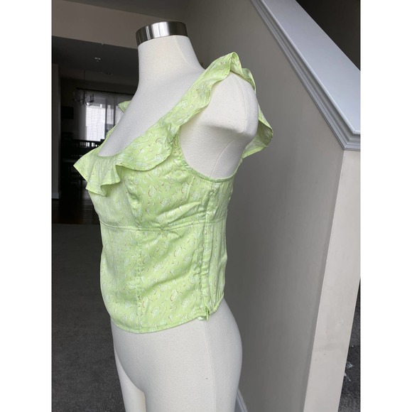 Free People Stay With You lime green crop top, NWT, size small - Picture 8 of 10